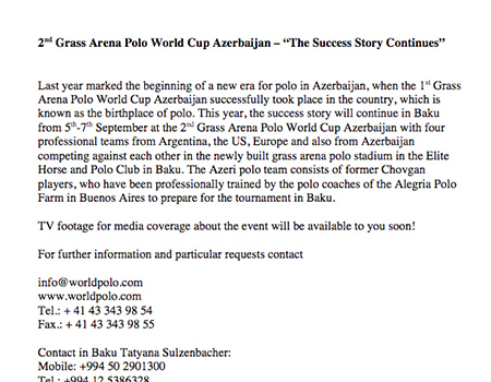 2nd Arena Polo World Cup Azerbaijan - Short Version